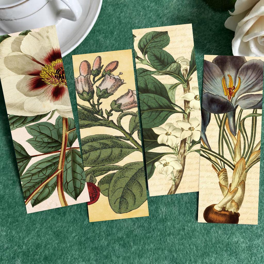 30 Pictures of Slightly Drunk Green Series Simple Hand-dog Literary and Creative Materials Ins Reading Paper Bookmark DIY