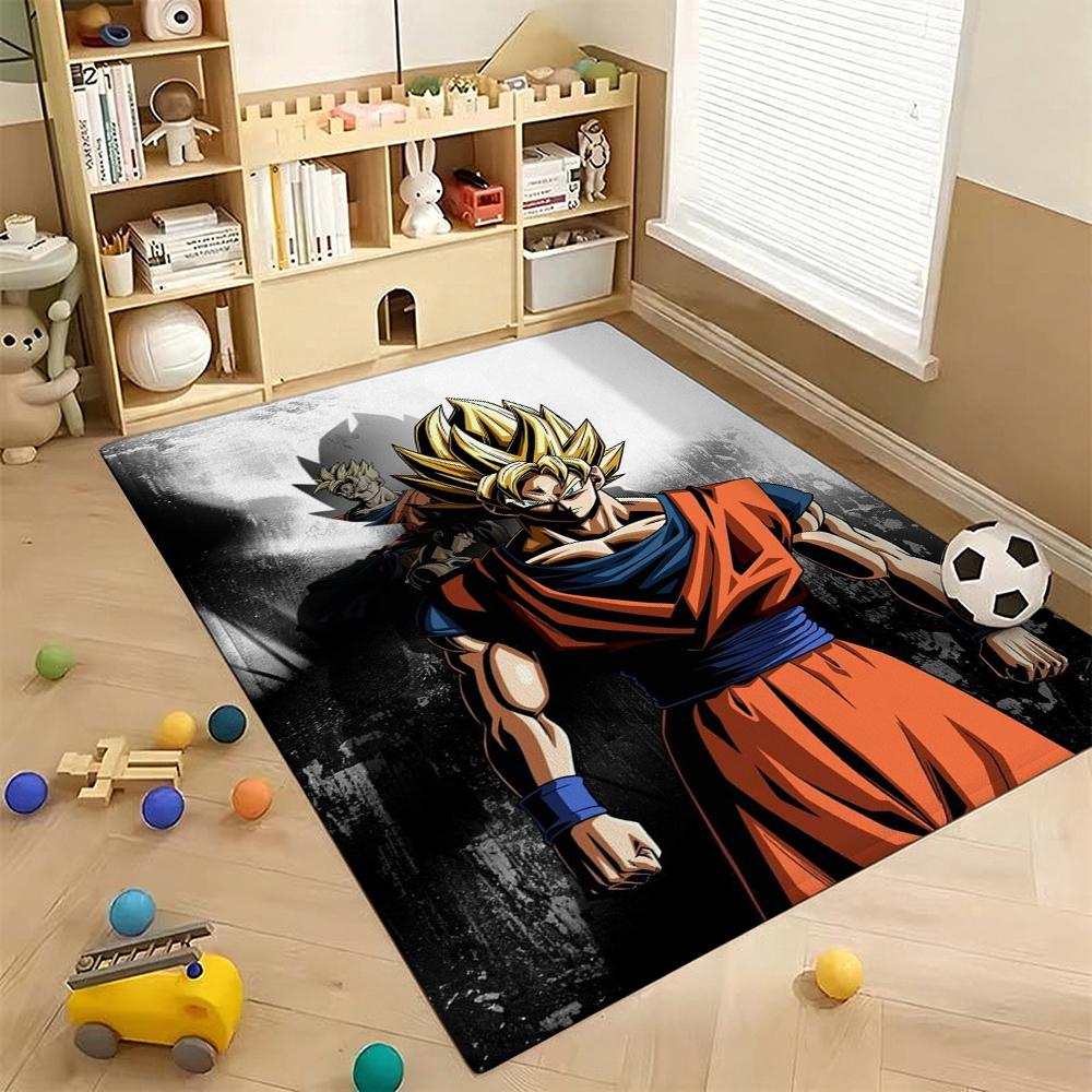 Super Saiyan Goku Patterned Rug Allseason Carpet For Kids Bedroom Play Area Home Decor Valentine'S Day Gift