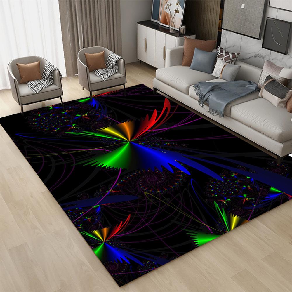 3D LED Lights Illusion Rug for Living Room Washable Floor Lounge Large Area Non Slip CarpetsTeen's Kids Boy Girl Room Decor Rug