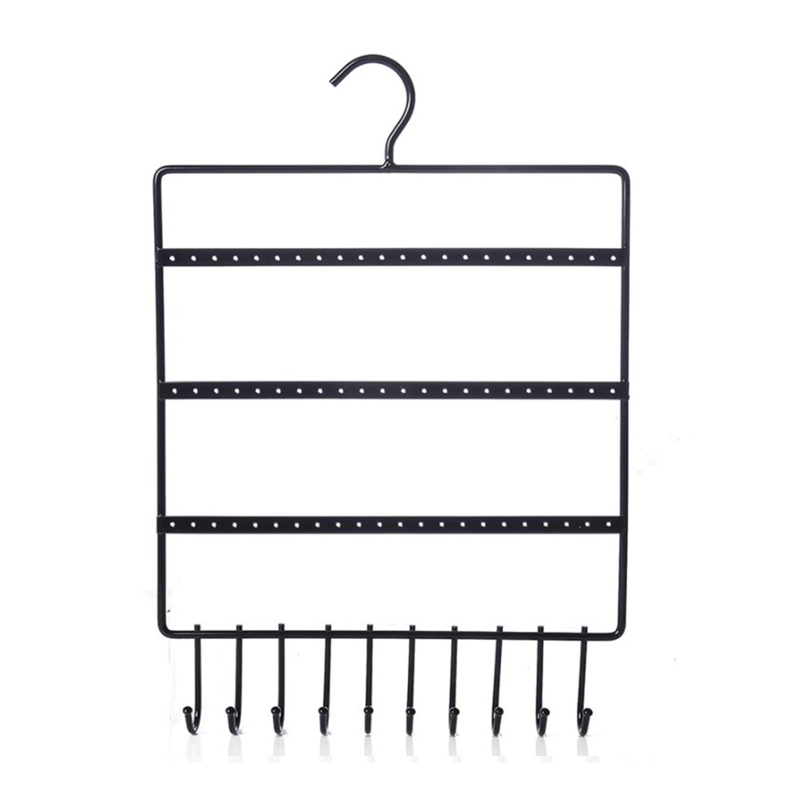 

Practical Hanging Earring Holder Organizer Wall Mount Earring Display Decoration Jewelry Organizer for Earring Headbands чёрный