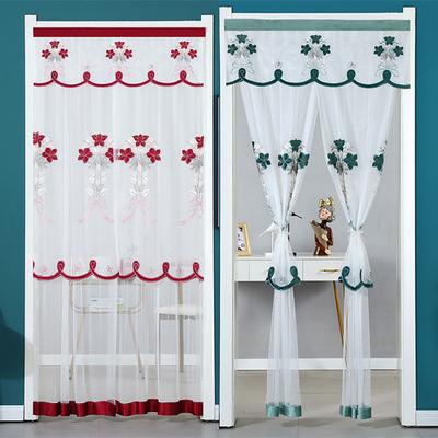 Door Partition Drape Double Layer Mesh Decorative Fastener Tape Summer Screen Living Room Bedroom Privacy Divider Curtain Household Supplies