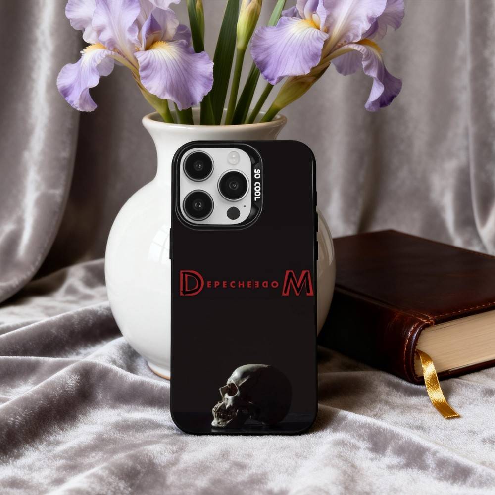 D-Depech-H COOL B-Band-D M-Mode Phone Case For iPhone17,16,15,14,13,12,11 Plus,Pro Max Black Candy silver phone case