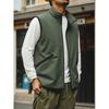 Outdoor Sports Fleece-Lined Thickened Warm Fleece Vest for Men, Winter Stand-Collar Sleeveless Jacket, Foreign Trade Men's Vest Coat