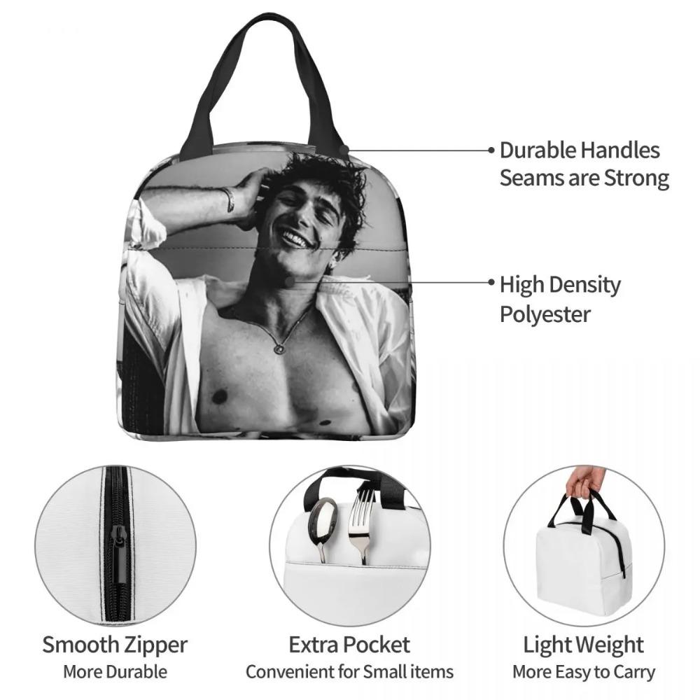 Jacob Elordi Australian Actor Insulated Lunch Bag for Kids School Cooler Thermal Food Box Tote Portable Lunch Boxes Container