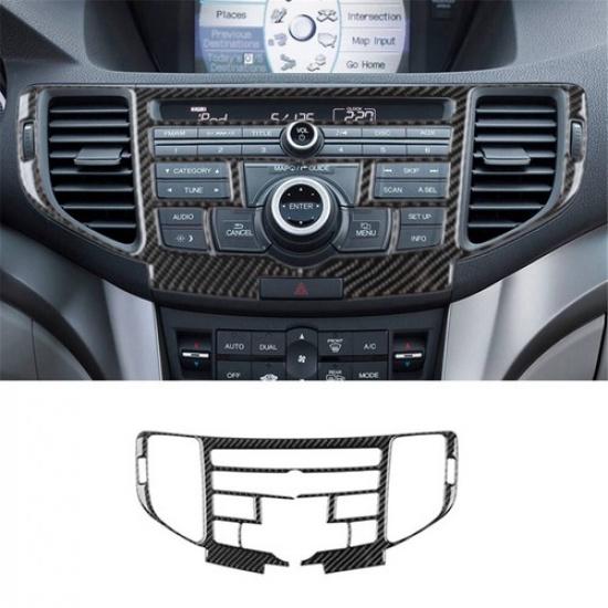 Carbon Fiber Interior Radio With Navigation Systerm Cover Trim For Acura TSX
