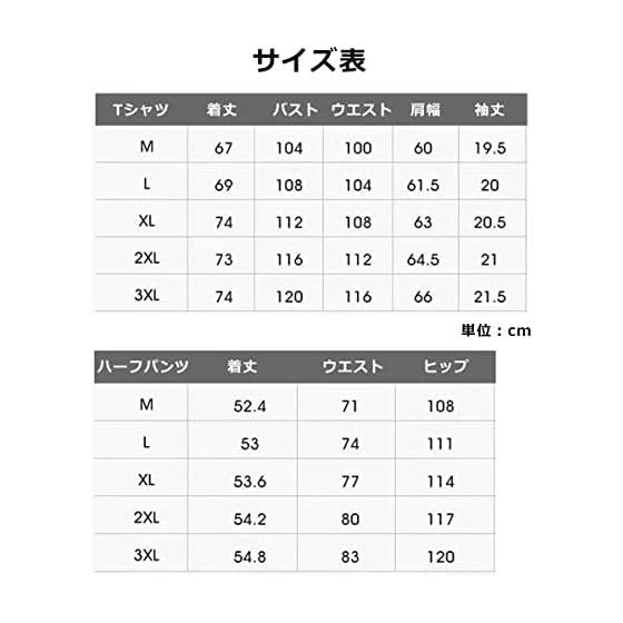 [Atkata] Men's T-shirt, Short Sleeve, Summer Clothes, Top and Bottom Set, Jersey, Men's Top and Bottom, Half Pants Setup, Men's, Loose, Faux Layered