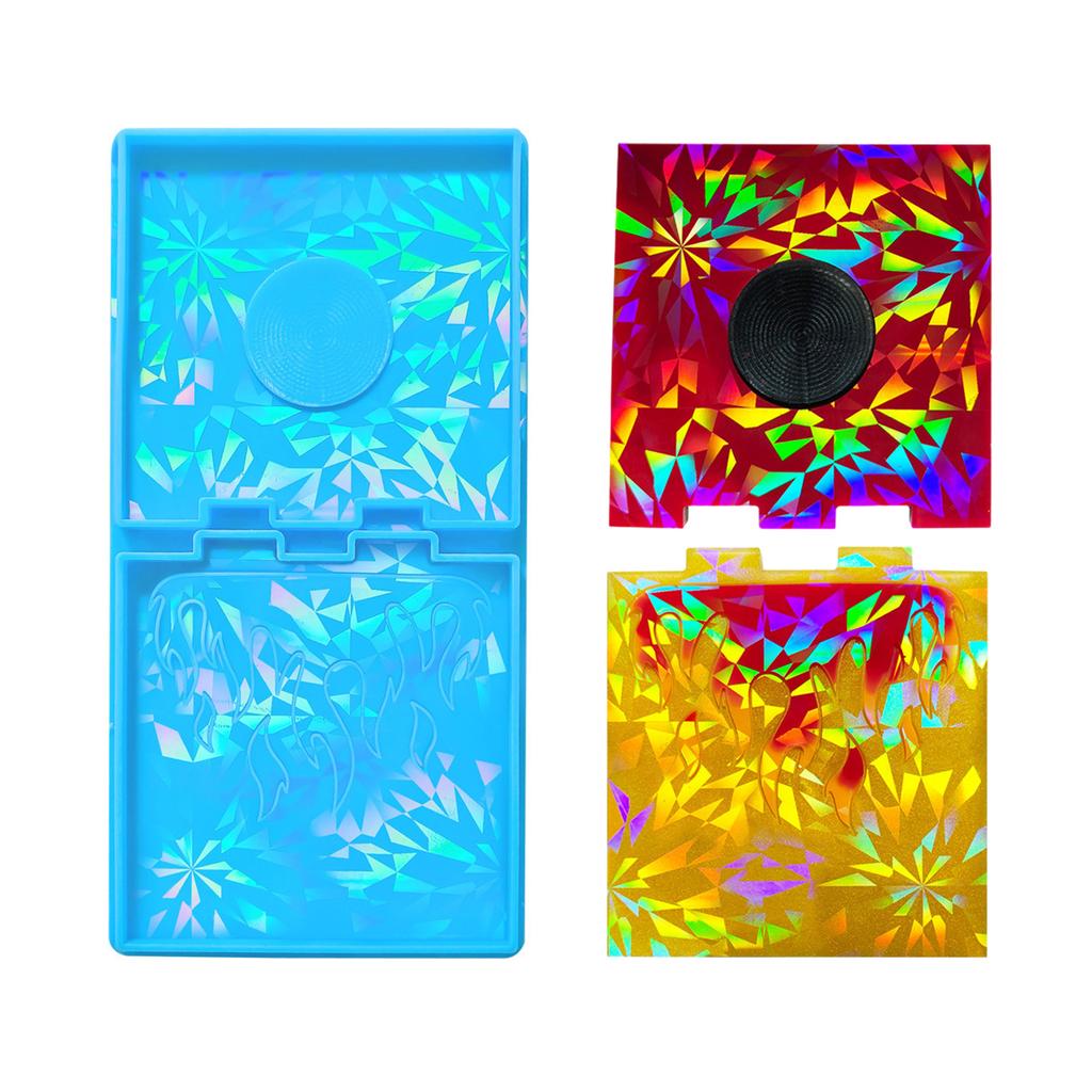 Flame Pattern Silicone Mold for Candle Holders Rectangle Shape Candlesticker Resin Molds Easy To Use Candle Base Molds