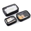 Schwarzes Netz-Make-up-Taschen für Damen, Reise-Toilettenartikel-Set, Make-up-Organizer für Kosmetik, Waschbeutel, kleine und große Make-up-Tasche