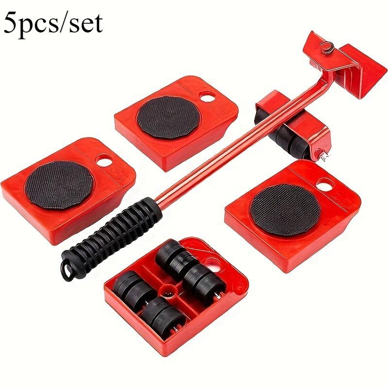 

5pcs/set Heavy Duty Furniture Moving with Swivel Wheels Moving Tool for Home Relocation and Object Transfer красный