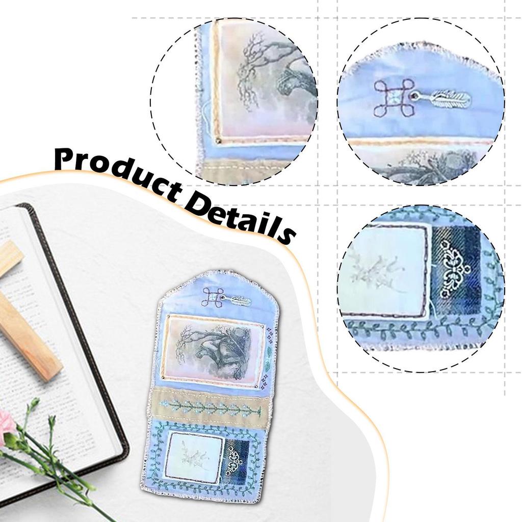 Cloth Pocket Prayer Shrine with Cross Portable Remembrance Ornament Miniature Travel Spiritual Gift for Family