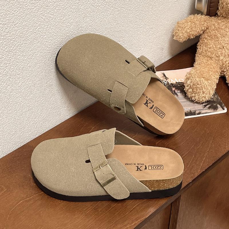 

Женские весенне-летние новые шлепанцы на толстой подошве, ленивые люди носят шлепанцы с педалью и закрытым носком. 41 коричневый