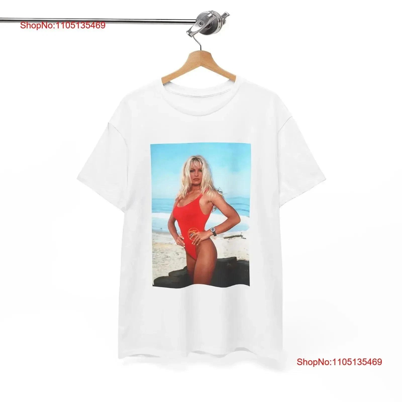 Pamela Anderson Baywatch T-Shirt White Cotton Graphic Print CJ Parker Tee XL