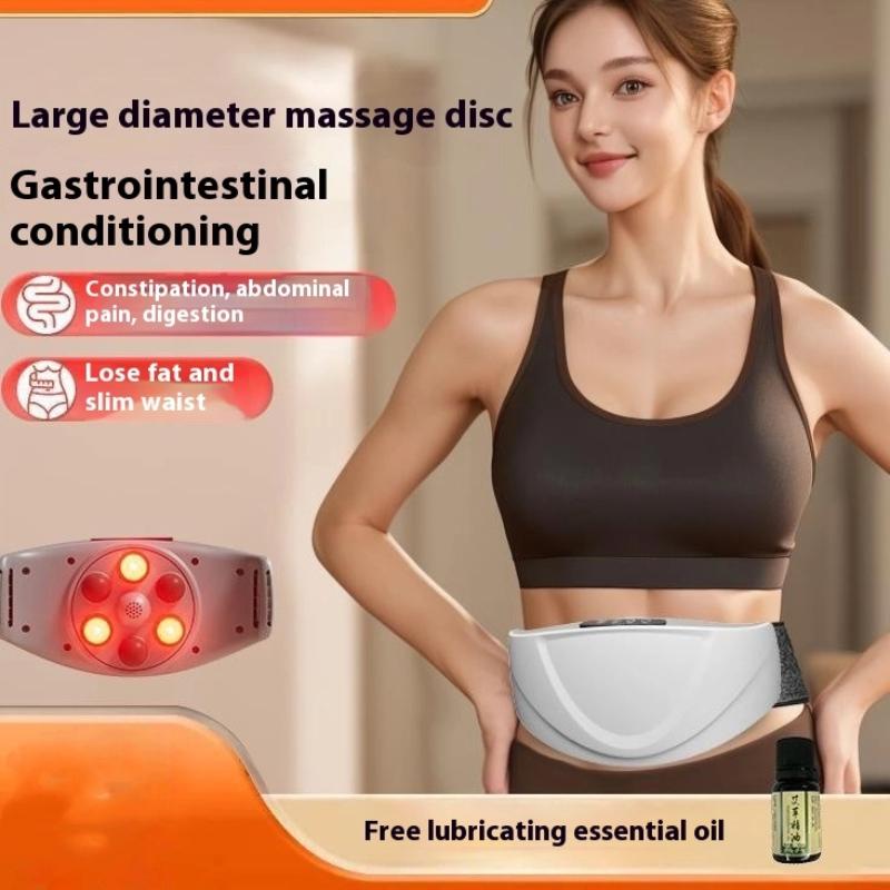 Automatic Heated Abdominal Massager Vibrating Rechargeable Wireless Massager Belt For Waist Back Warm Compress Slimming