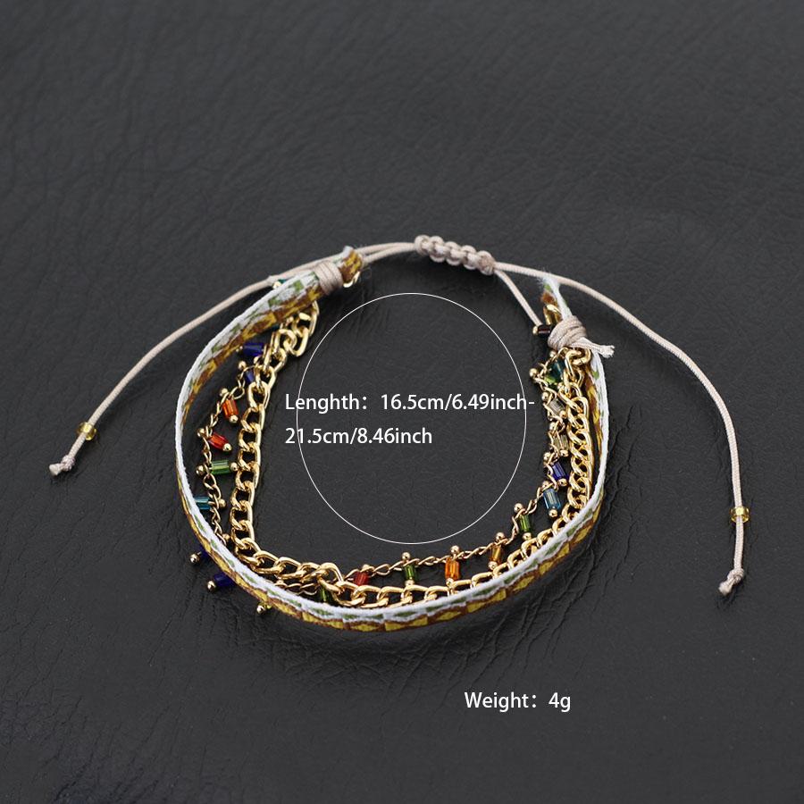 New Novel Bohamian String Bracelet For Women Handmade Adjustable Ethnic Braslet Beach Casual Accessories Chain Link Braclet