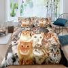 3D Cat Cute Kitten Bedding Sets Quilt Bed Cover Comforter Duvet Cover Pillow Case 2-3 Pieces Sets Kids Adult Bedroom Decoration