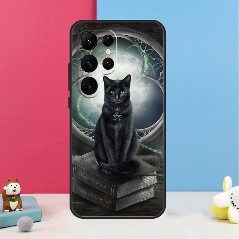 Witch Cat Case For Samsung Galaxy S26 S25 Ultra S20 S21 S22 S23 S24 Plus S10 S25 FE Back Cover Shell