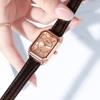 Small Square Plate Women'S Watch Light Luxury Temperament Calendar Women'S Watch Fashion First Layer Cowhide Strap Women'S Watch