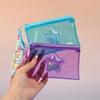 Star Sand Colorful Transparent Coin Purse Card Holder Lipstick Pouch Earphone Bag Zipper Small Wallet Keychain