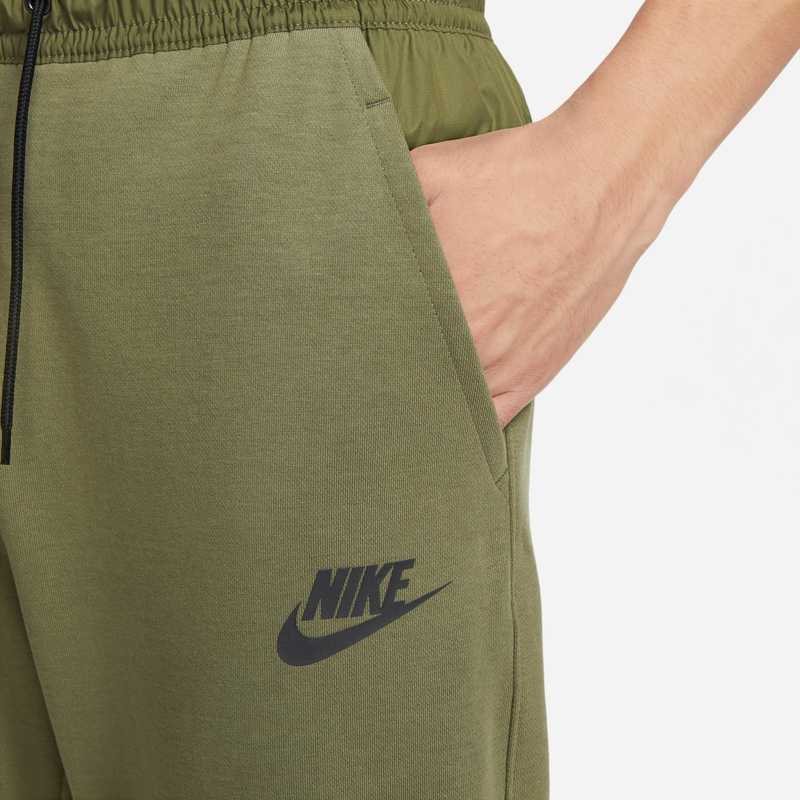 Nike Buchstaben-Print Schnürung Gestrickte Sporthose Herren Unterteile Olivgrün Schwarz DD7013-222