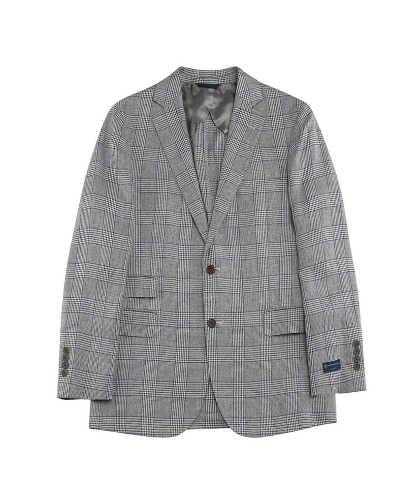 Brooks Brothers Classic Fit Linen Hopsack 2-Button Jacket (Grey) (Bbjsmf8453Wem)