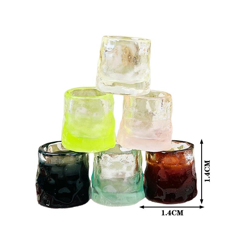 4/10PCS Random Miniature Accessories Mini Resin Simulated Glass Cup Model Decoration