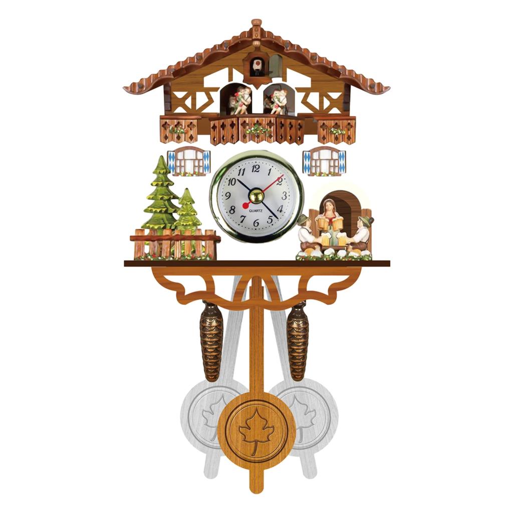 Traditional Black Forest Chalet Clock Charming Home Décor Imitation Wood Style Cuckoo Clock CM003