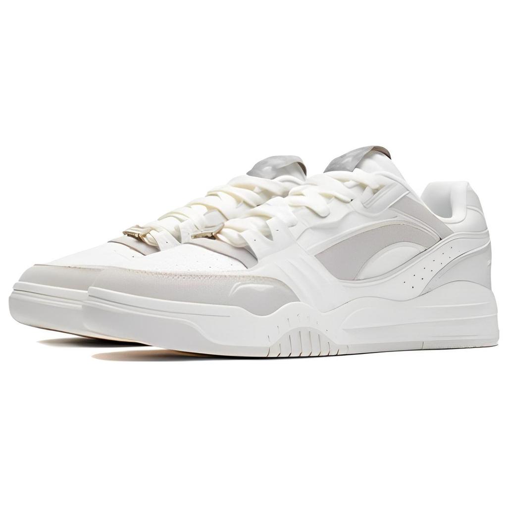 Li Ning Yuebai Thermal Slip Resistant Low top Skateboard Shoes Men's Mist White AGCS251-1