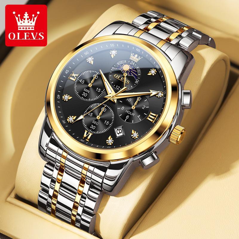 

Мужские кварцевые часы Olitis многофункциональные