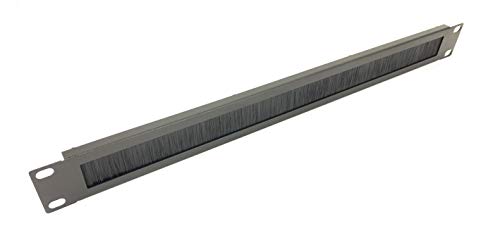 Metal Master - 5 Pack 1U Brush Cable Manager Horizontal Rack Mount Cable Management Panel for 19 Inch Server Rack or Network Cabinet (5-Pack) Made In