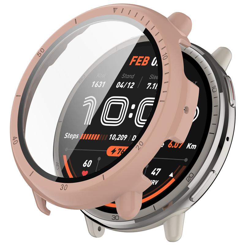 Carcasă PC+ Sticlă Securizată pentru Amazfit Active2 Ceas Inteligent Curea Bumper Carcasă Acoperire Completă Protector Ecran Accesorii