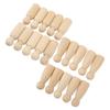 10 Pcs Wooden Peg Doll 75mm 3.0in Safe BurrFree Develop HandsOn Skills DIY Accessories for Decoratio