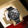Swiss Watch Men Quartz Watch With Luminescent Hands And Leather Strap For Casual Wear