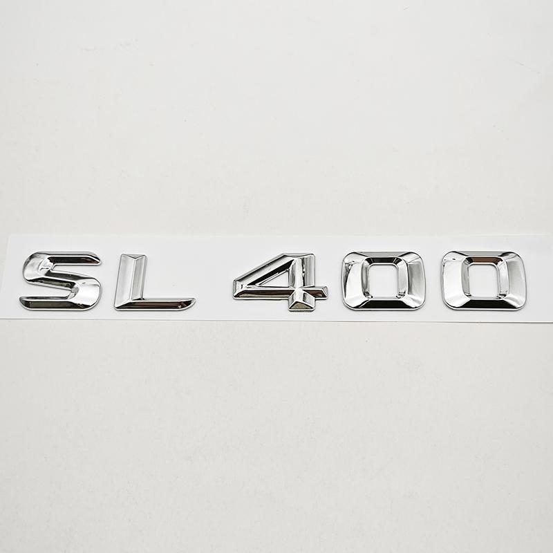 3D ABS Car Letters Badge Sticker Rear Trunk Logo SL350 SL400 SL500 Emblem For Mercedes Benz SL350 SL400 SL500 R230 R231 R129 ON4