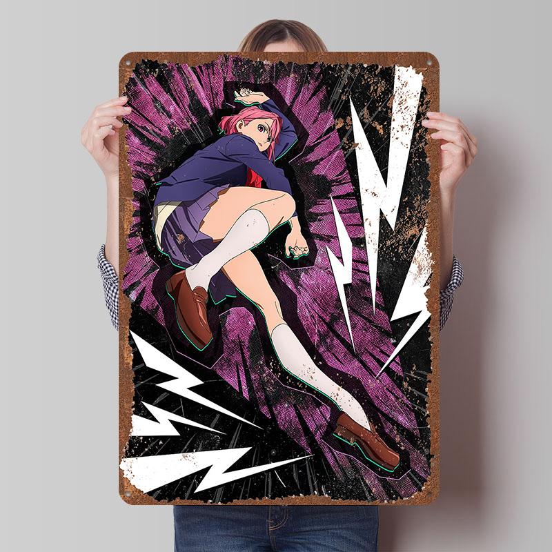 DAN DA DAN Tinplate Posters Custom Wall Art Vintage Metal Signs Retro Tin Plaque for Bedroom Decoration Gaming Home Decorations