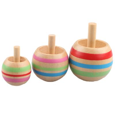 EDC 3Pcs Wooden Gyro Finger Spinner Desktop Spinning Top Kids Toy Stress Reliever