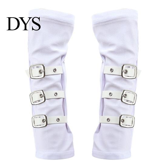 Accesorios de Mano Streetwear Calentadores de Brazo Góticos Guantes sin Dedos para Mujer, Calentadores Punk con Hebilla Metálica para Adultos y Niños, Mangas Góticas Steampunk, Cosplay