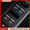 7 Stück/Set ABS Chrom Auto Fensterheber Knopf Pailletten Zieraufkleber für Ford Focus 2 MK2 3 MK3 2005 - 2018
