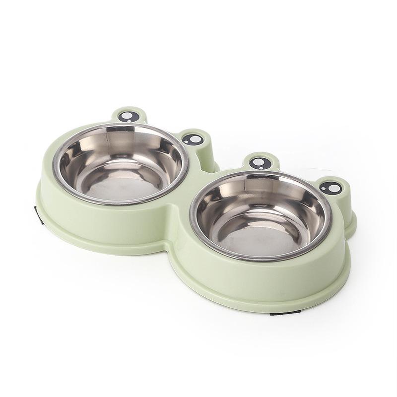 High-Foot Cat Bowl: Non-Slip, Anti-Tip, Slanted Design for Pet Neck Protection.