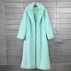 Cappotto Lungo Spesso da Donna in Ecopelliccia con Revers – Soffice Design Imitazione Toka per l'Inverno