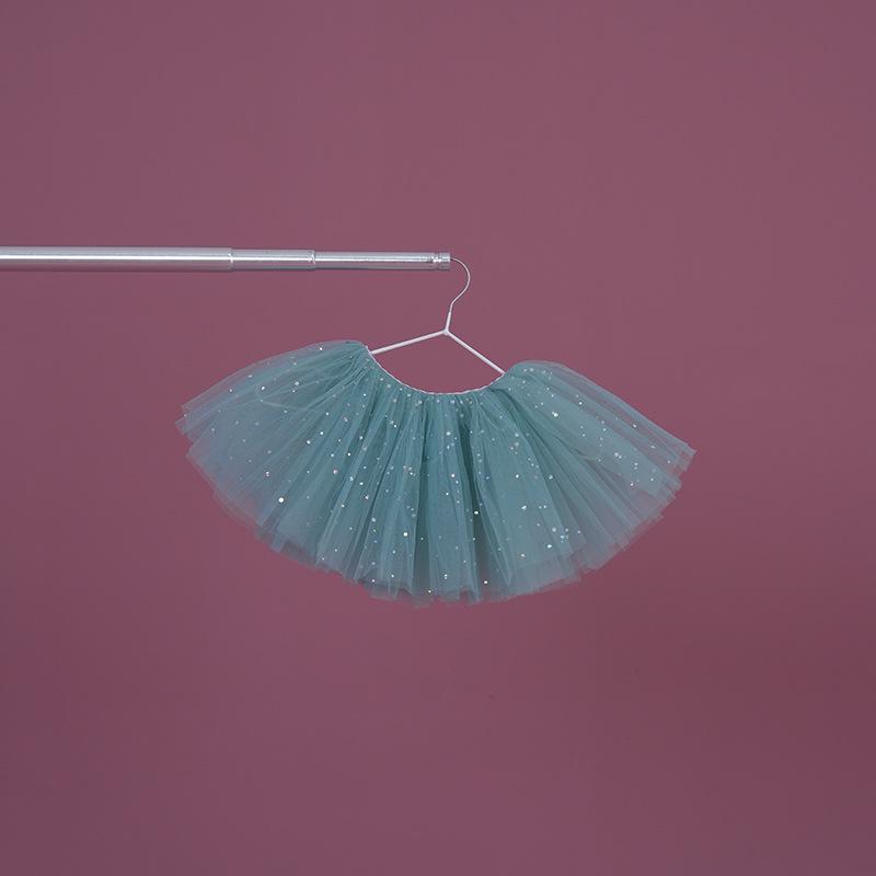 Girls' White Sequin Tutu Ballet Skirt for Dance