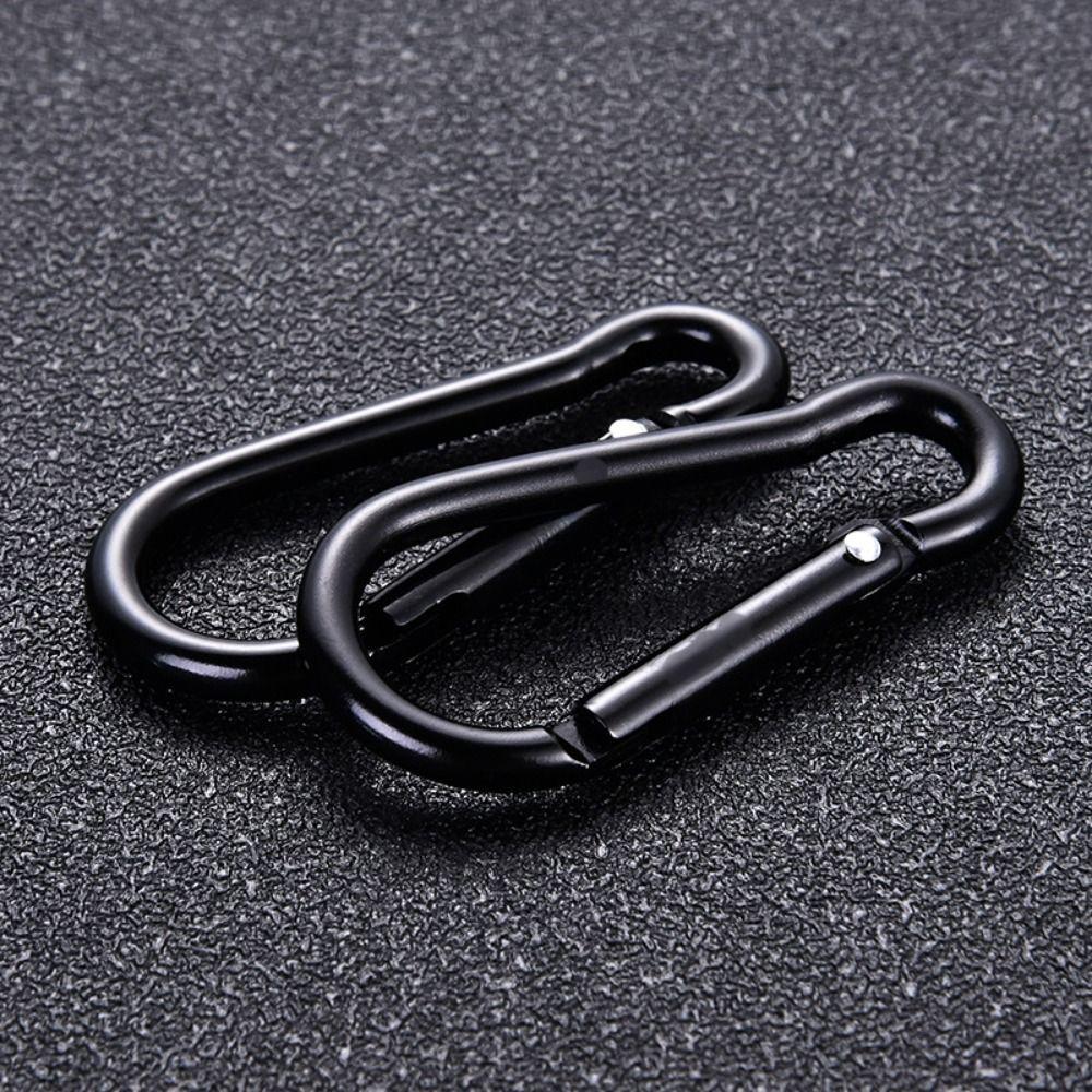5pcs 3.6*46mm Spring Snap Clip Aluminium Alloy Water Bottle Hooks Climbing Keychain  Outdoor Tool