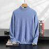 New Semi-turtleneck Cashmere Sweater Men's Pullover Loose Knitted Wool