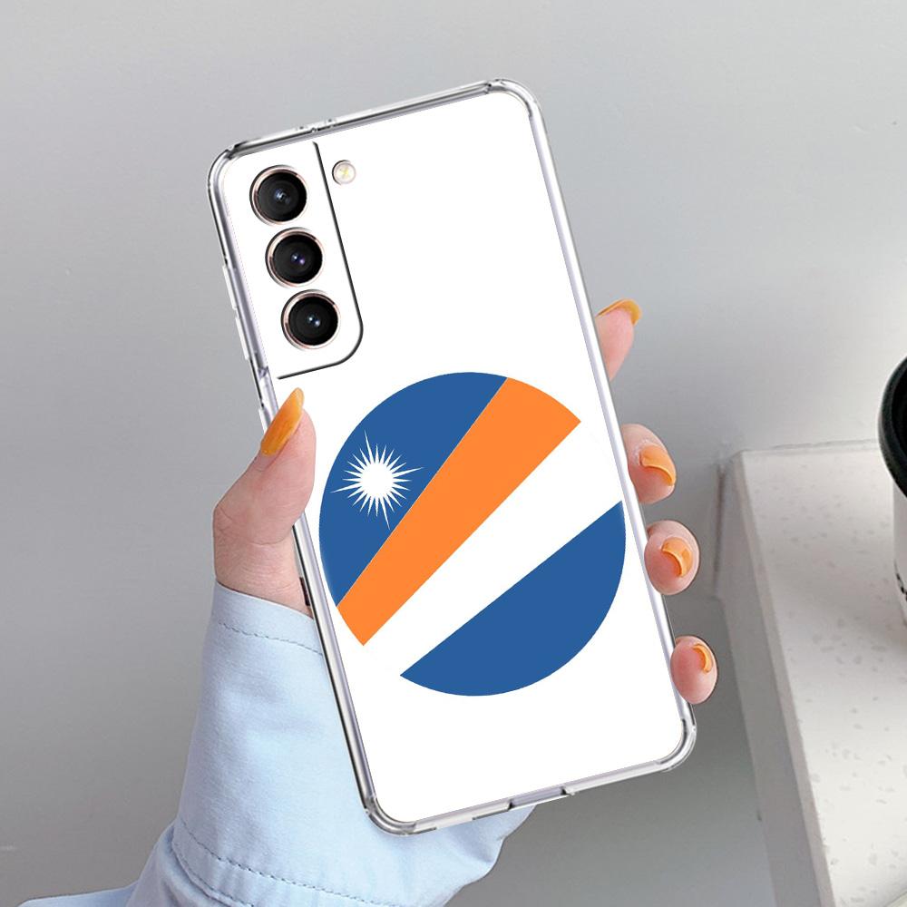 Phone Case For Samsung Galaxy S26 S25 S24 S23 S22 Ultra S20 S21 FE 5G Plus Soft Clear Cover Marshall Islands Flag