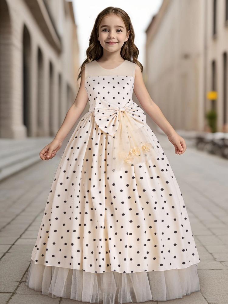 Teenage Mesh Princess Dresses Bat Mitzvah Girls Dresses Women High School Students Long Parent-Child Dresses Women