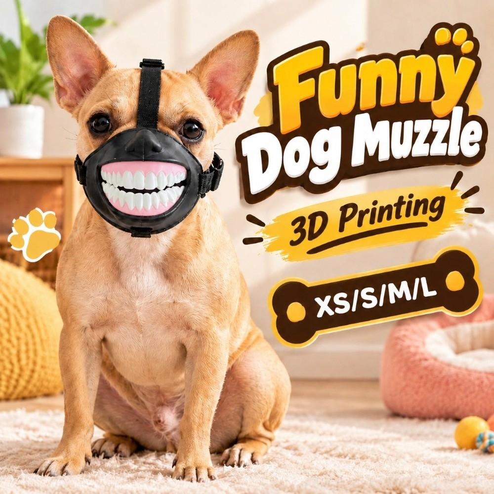 Adjustable Pet Mouth Cover Breathable Dog Costume Muzzle Novelty Funny Dog Muzzle Pet Party