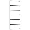 Vidaxl Sliding Door With Hardware, Esg Glass And Aluminium, 76X205 Cm