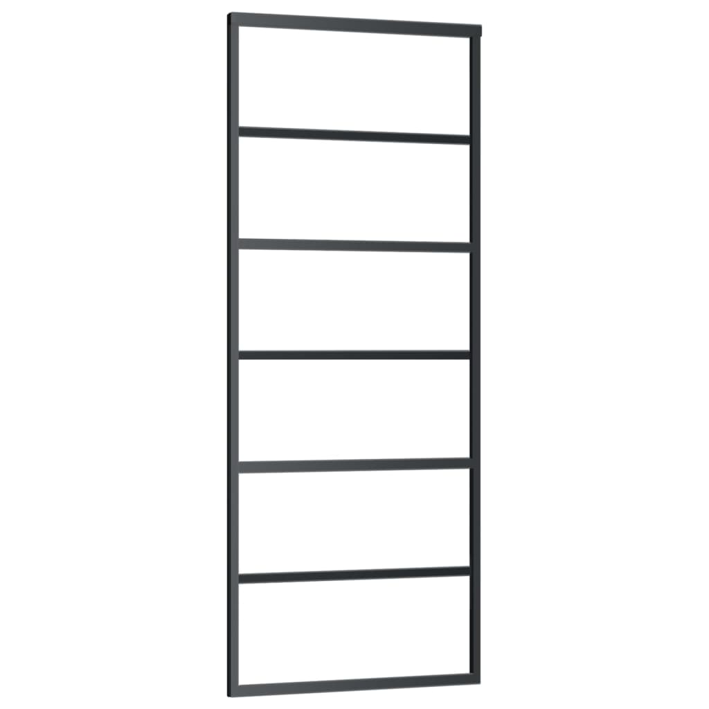 Vidaxl Sliding Door With Hardware, Esg Glass And Aluminium, 76X205 Cm