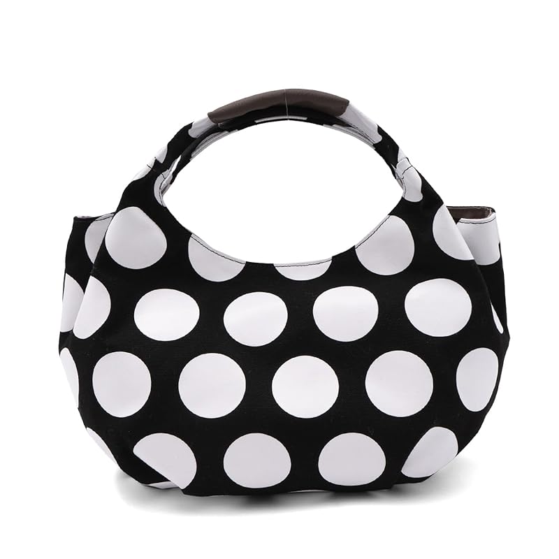 

[VITAFELICE] Vita Felice genuine leather canvas balloon tote bag 1389n (dot)