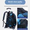 ZIRANYU Student Lightweight Stair-Climbing Trolley School Bag