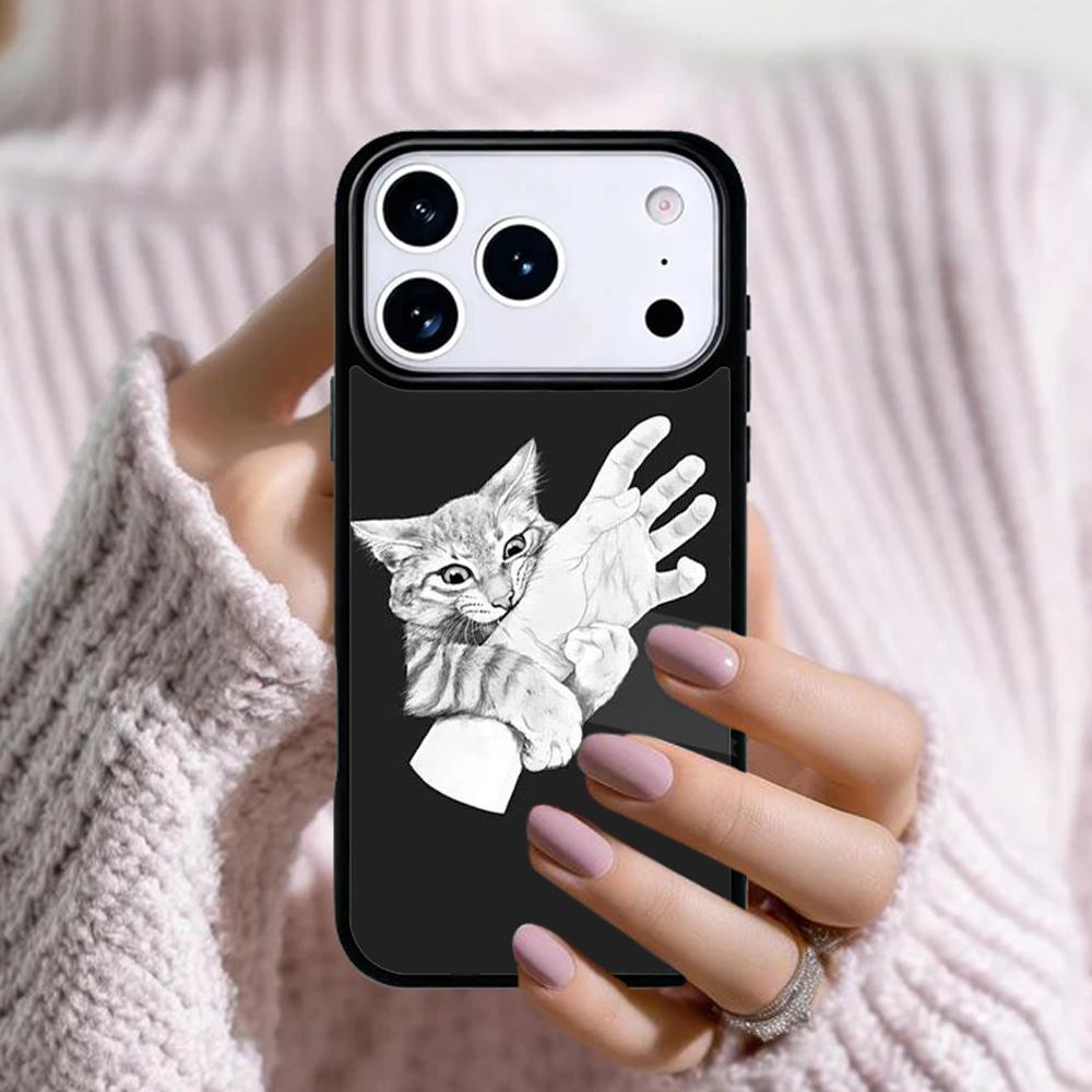 Lustige schleichende Katze Handyhülle Für Apple iPhone 17 Air 16E 15 14 Plus 13 12 11 Pro Max Mini Funda Abdeckung